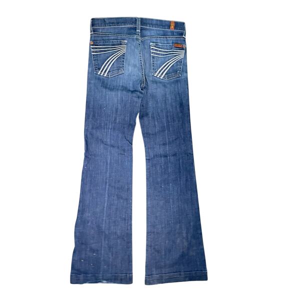 7 For All Mankind Dojo jeans in Lake Blue with white stitching size 25 - Picture 5 of 8
